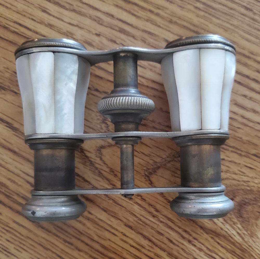 Antique mother of pearl binoculars